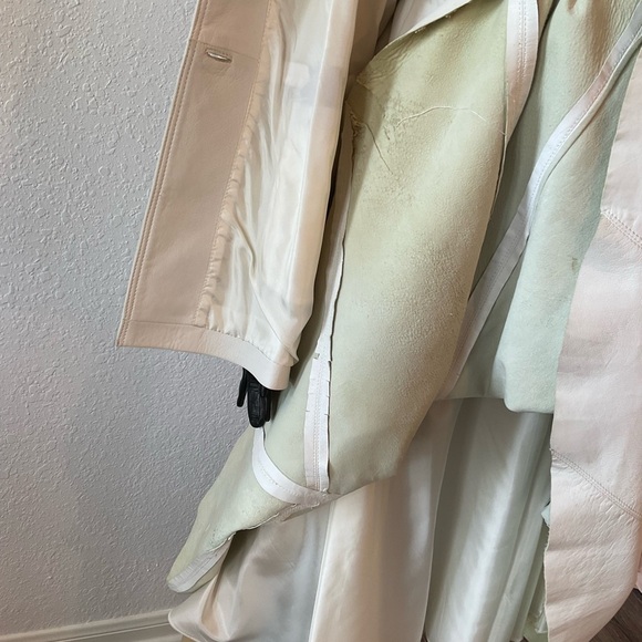 VERY RARE.SKIBOL by Canavesa  SWITZERLAND. Buttery white Italian leather suit. - Picture 7 of 16